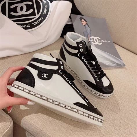 chanel high tops replica|black Chanel sneakers 2020.